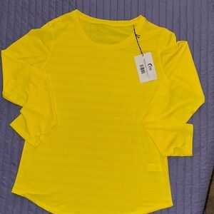 Vibrant Yellow Long Sleeve Women's Tee